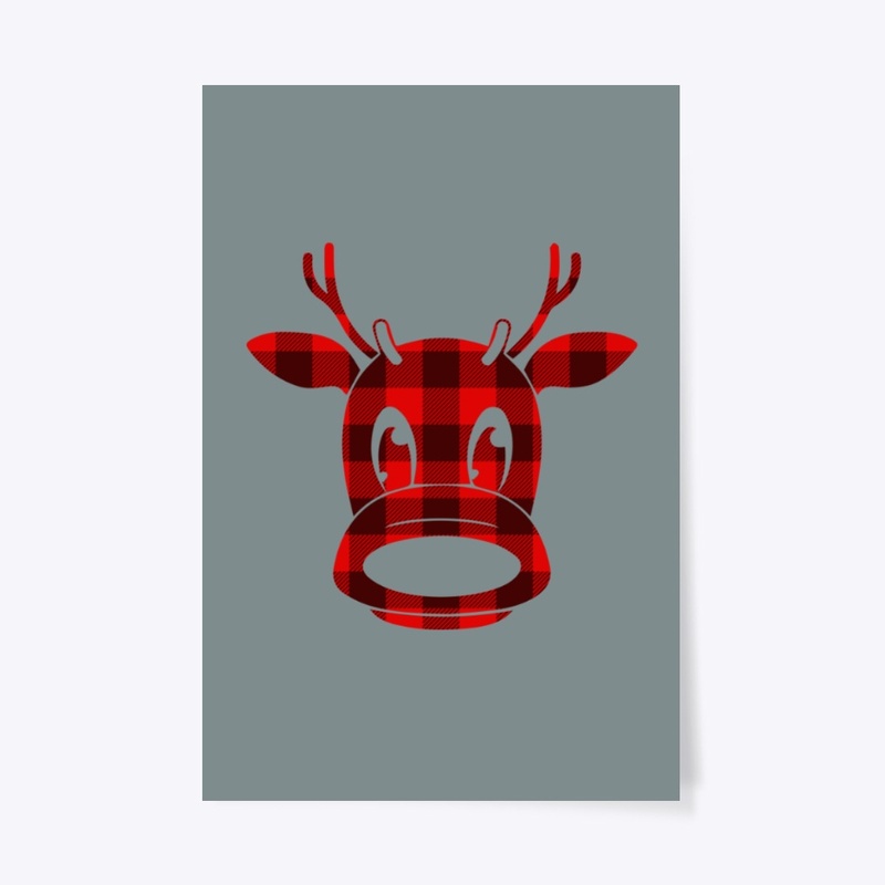 CHRISTMAS PLAID MOOSE