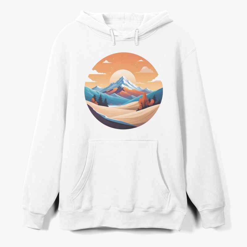 Snowy Mountain in Sand Window Art.