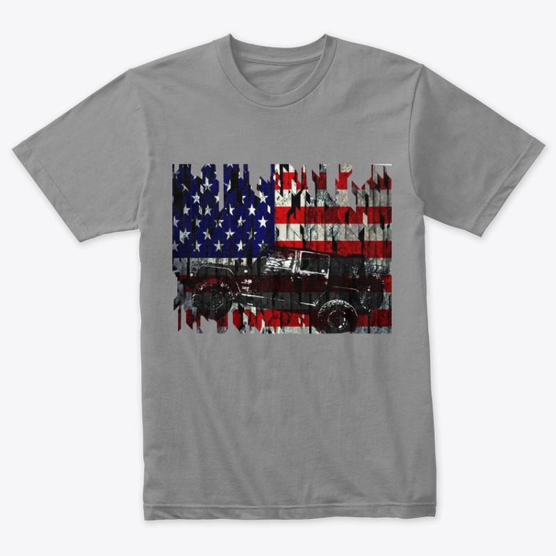 American Flag & Jeeps