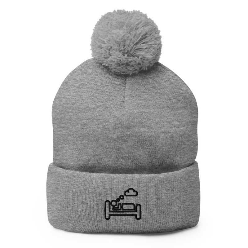 Sleeping Pom Pom Beanie