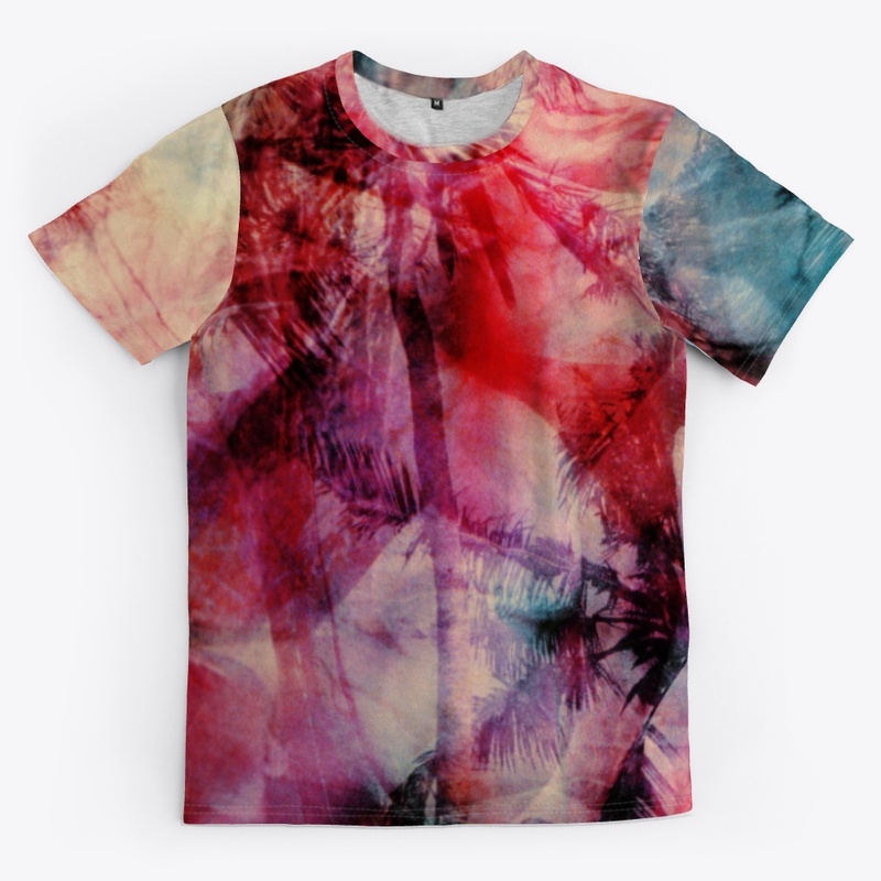 Abstract Tropical Patchwork Pattern