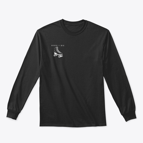 Disco Or Die White Logo Black T-Shirt Front