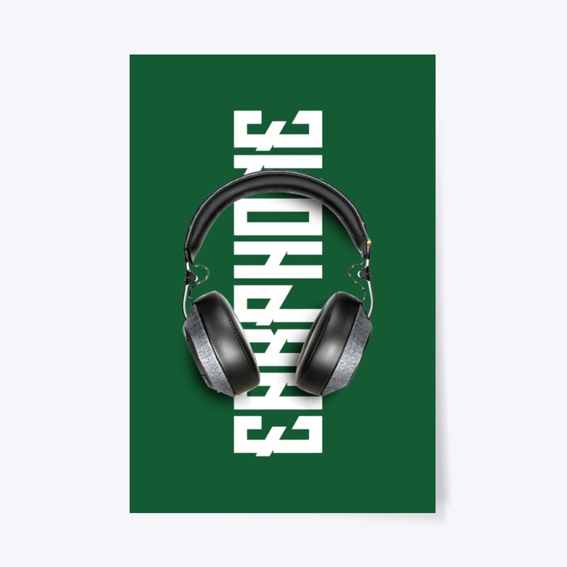 Music and Headphone T-shirt Design