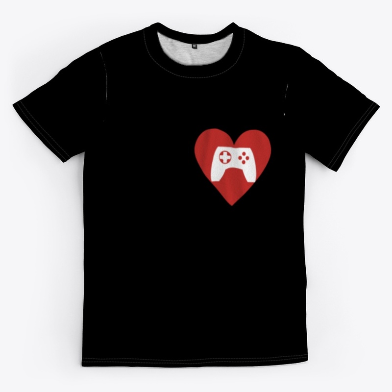 red heart love video games ,T-shirt.