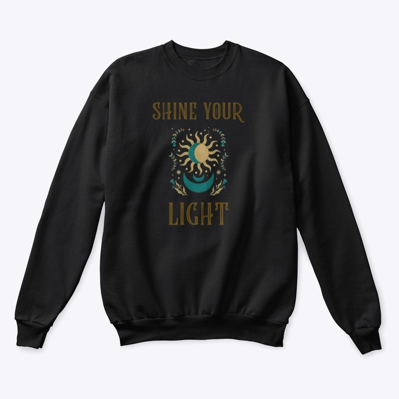 Shine your light, sun and moon logo
