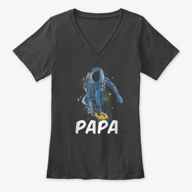 Astronaut Skateboarding  Papa