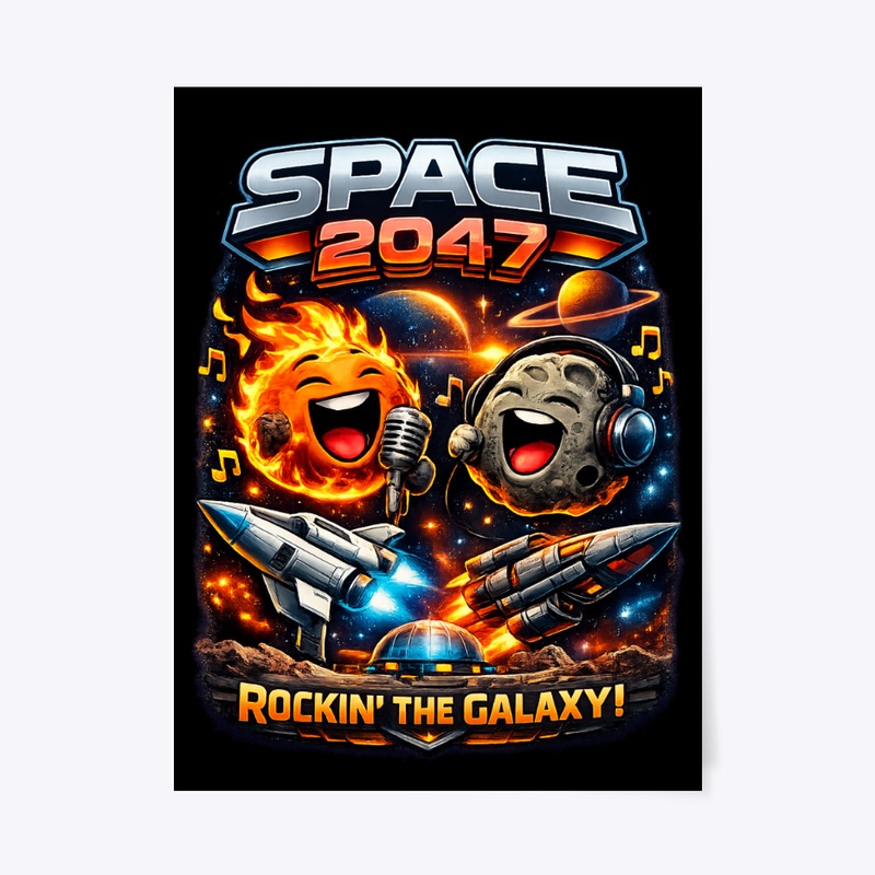 Space 2047 wall poster 18" by 24"