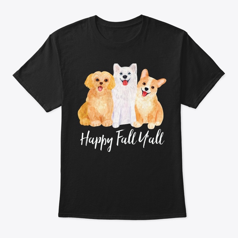 Happy Fall Y'All Dog Autumn Dog Lover