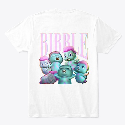 Bibble White T-Shirt Back