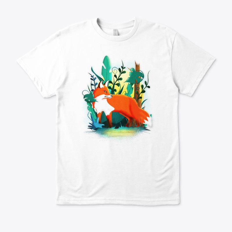 Fox in Beautiful Forest