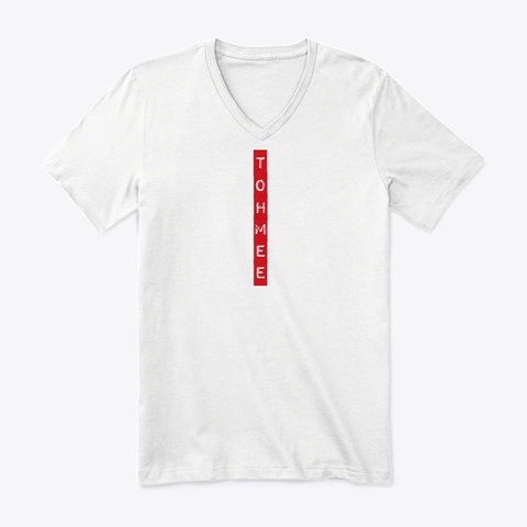 Tm Red Label V Neck White T-Shirt Front