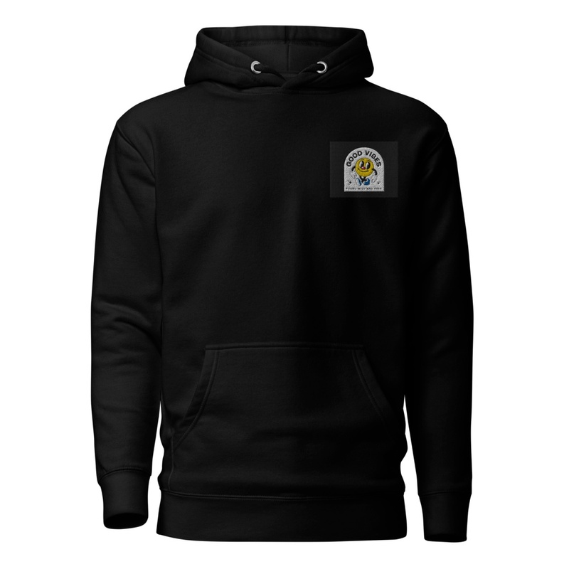 Good Vibe Hoodie with Smiling Graphic