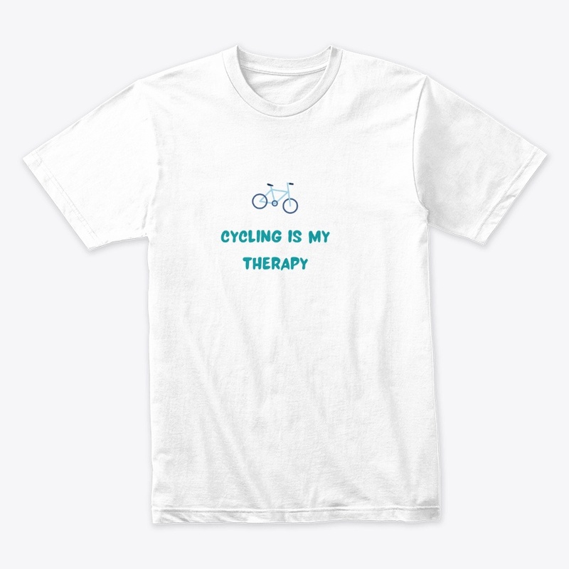 cycling is my therapy t-shirts 