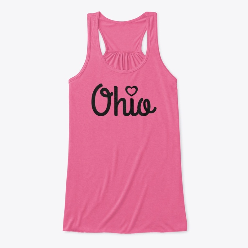 Cursive Ohio Dot Heart by LCC