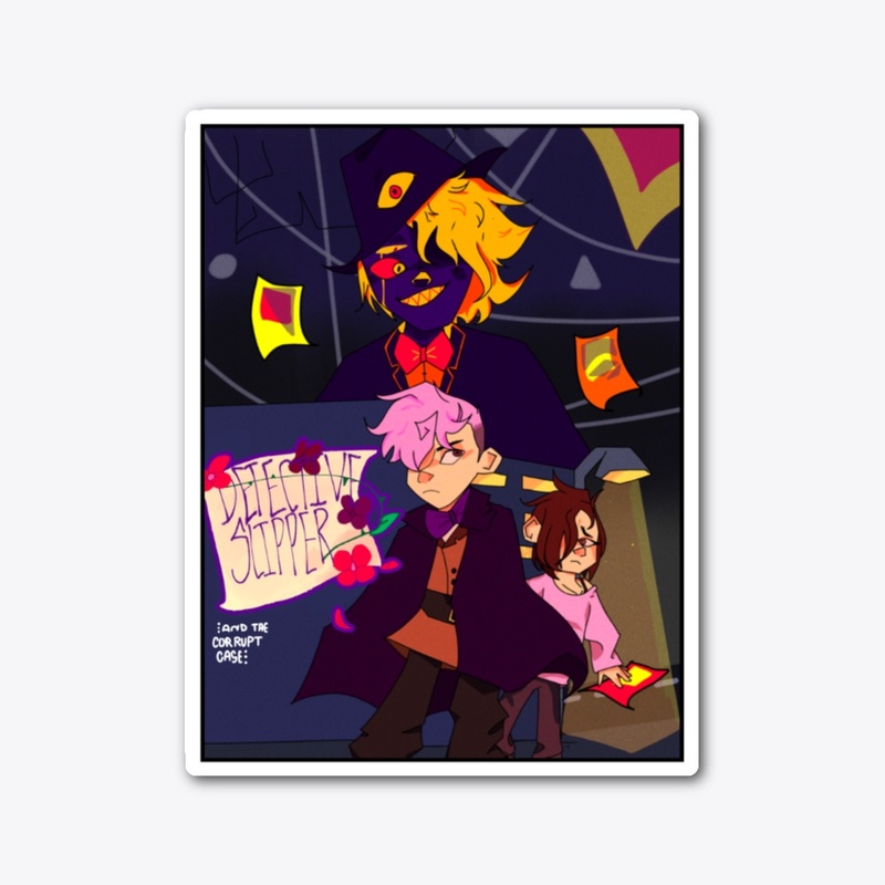 Detective Slipper comic cover sticker
