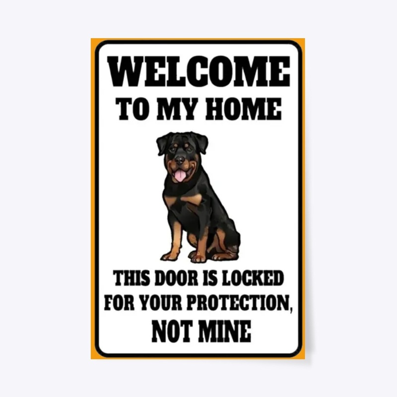 Rottweiler Warning Sign