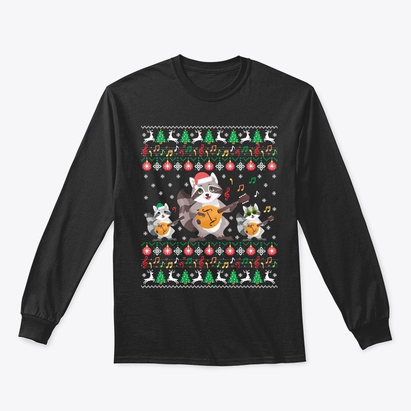 Christmas Raccoon Balalaika Ugly Xmas