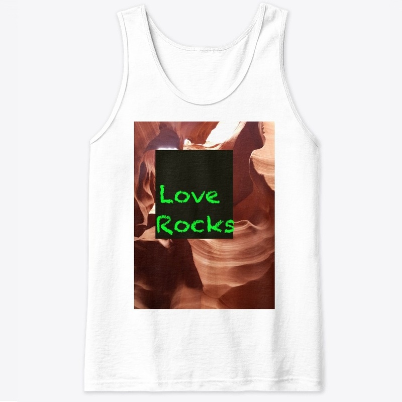 Love Rocks Funny Neon Green Nature Pic