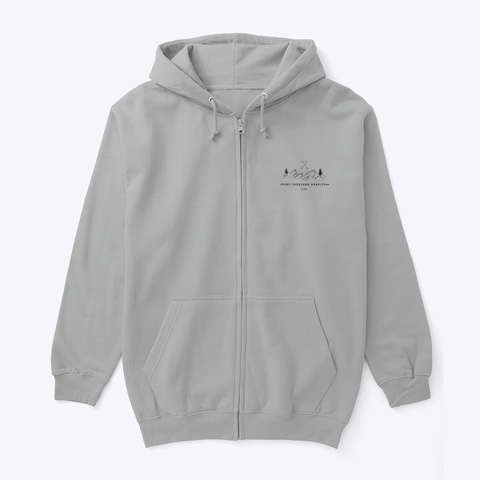 Oth Explore Zip Up Light Steel Maglietta Front