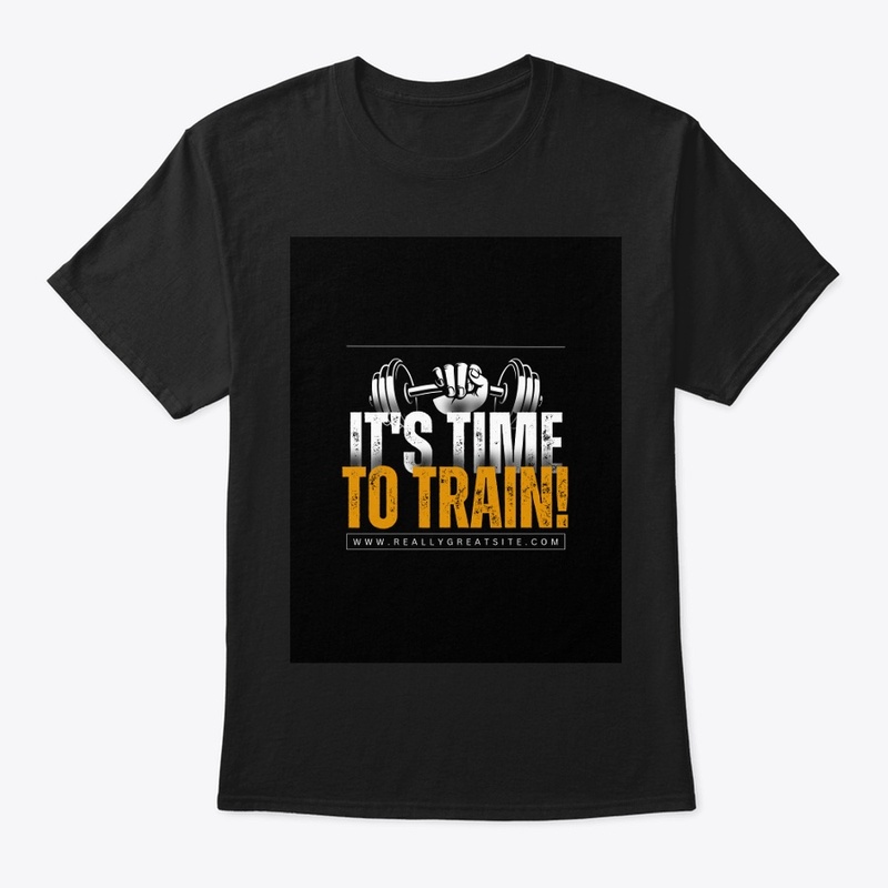 Bold 'It's Time to Train' Black Tee