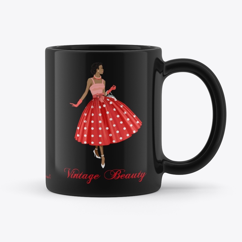 Vintage Beauty Mug "Lady in Red"