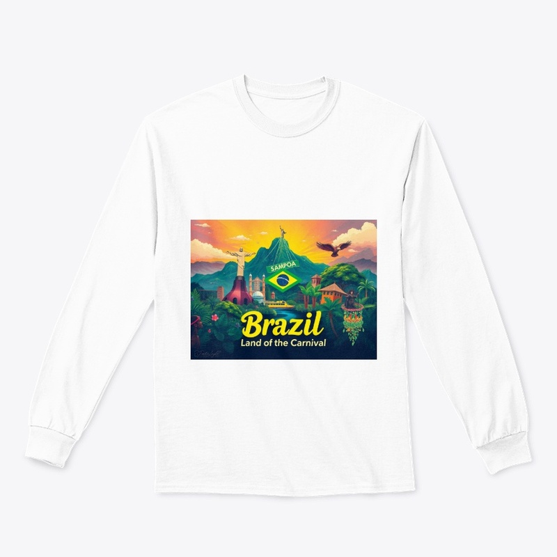 Brazil Vibrant Skyline Art