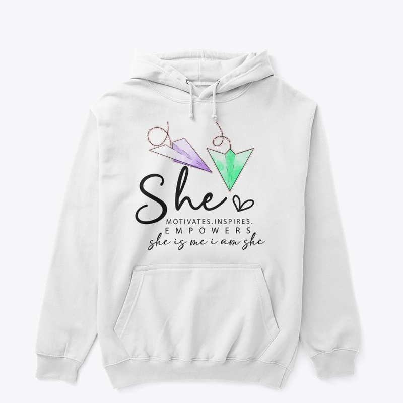  Empowered She Origami Quote Tee