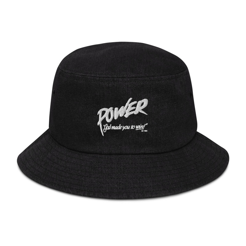 The Power Throwback Denim Bucket Hat