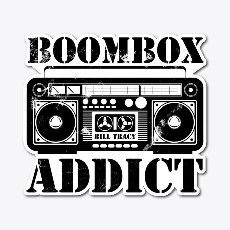 Boombox Addict Sticker