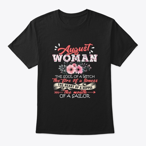 August Woman The Soul Of A Witch Floral  Black T-Shirt Front