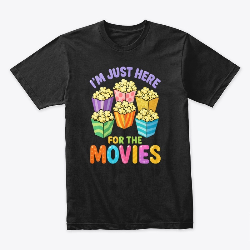 Popcorn Movie Night Fun Graphic