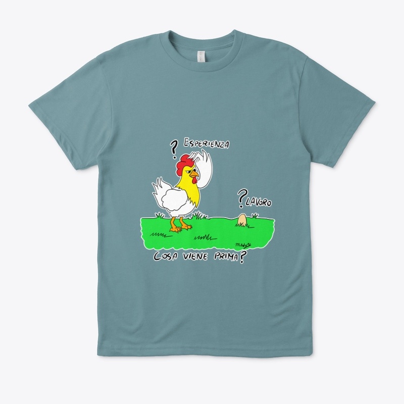 T-Shirt Eterno quesito (ITA) Blu