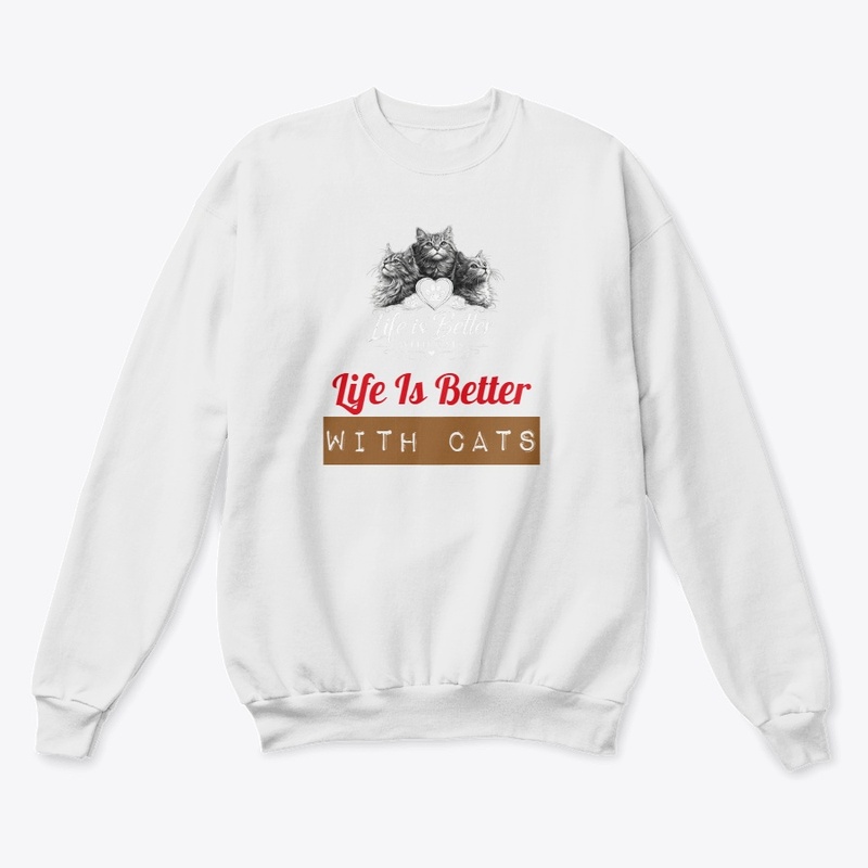 Life Is Better With Cats T-Shirt-Cup..