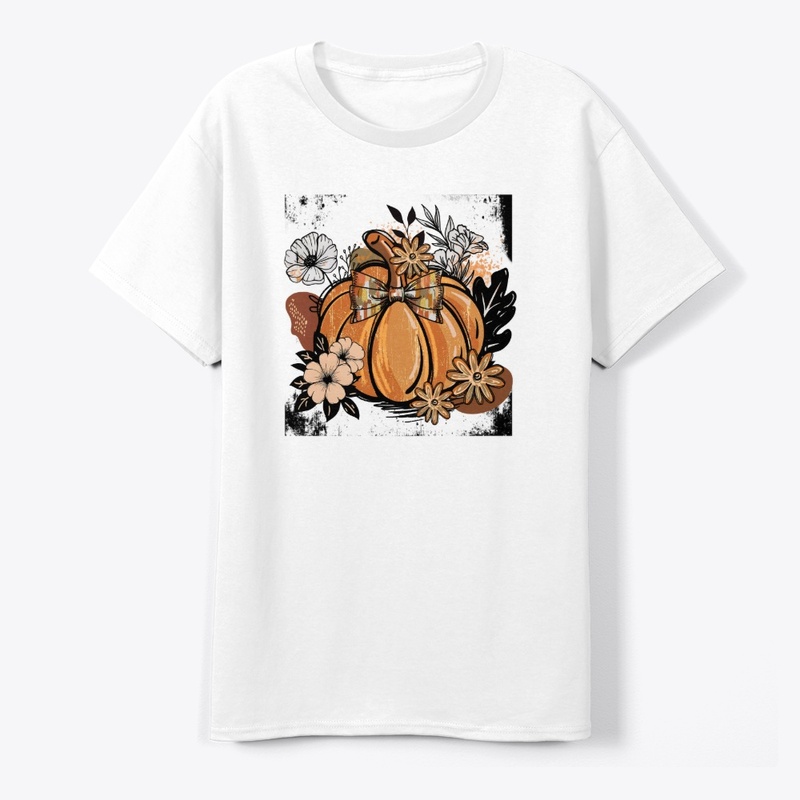 Floral Fall Pumpkin Vintage Autumn Shirt