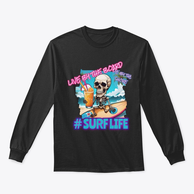 Surf life funny Beach neon Graphic Print