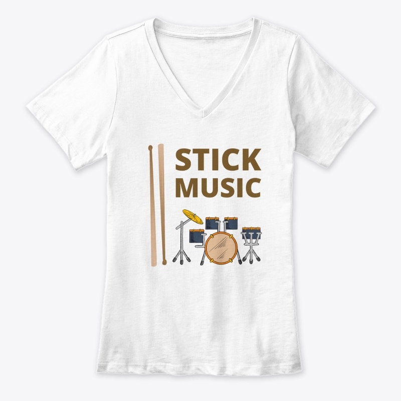 Stick Music Drum Set in White