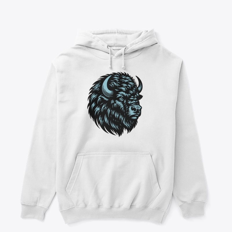 Powerful Bison Head Design