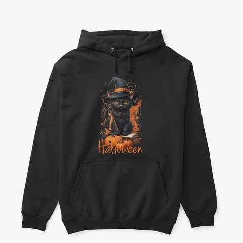 تيشرت اسود للالوين Black Maglietta Front