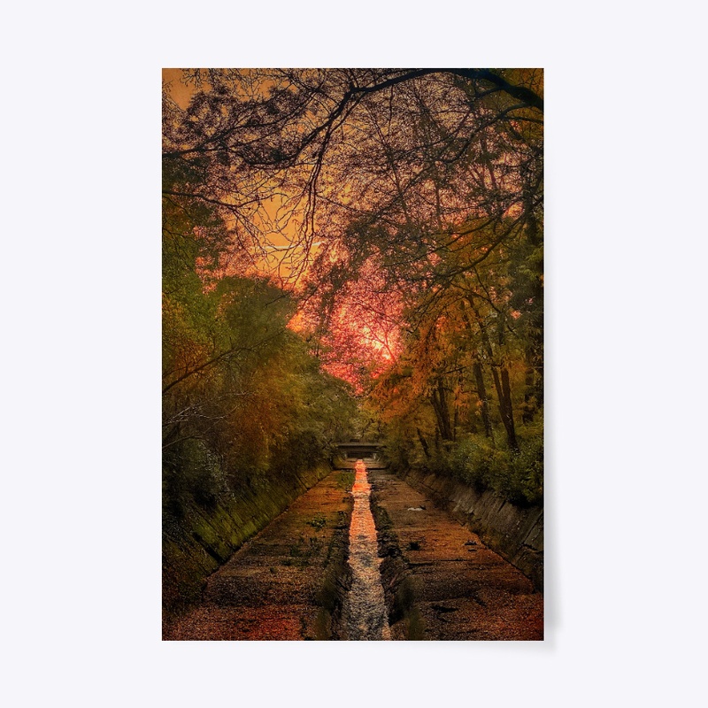 Sofia, Bulgaria - sunset on the canal