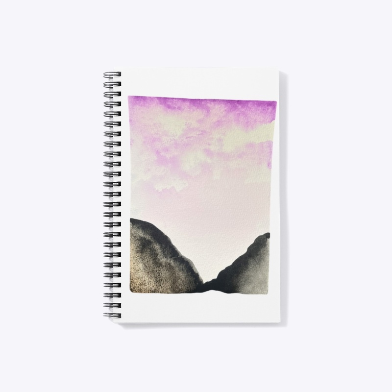 Purple mountain notebook