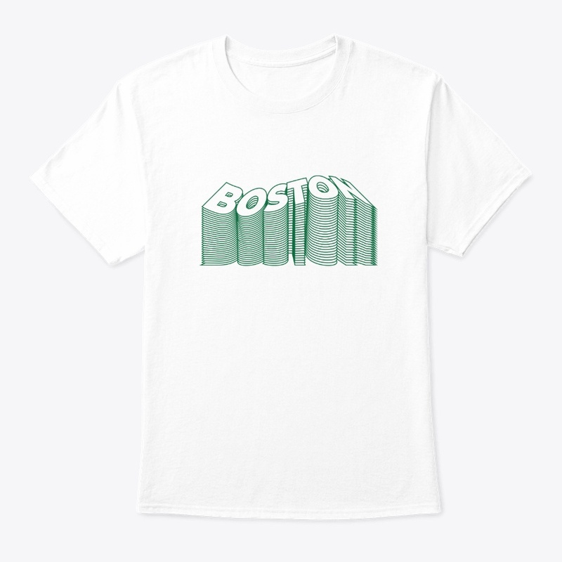 Boston Text Warp - White/Green
