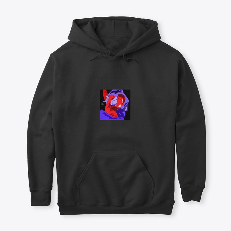 red and blue collection piece
