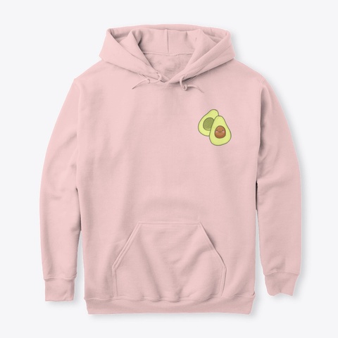 I Love Avocadoo. Light Pink Camiseta Front