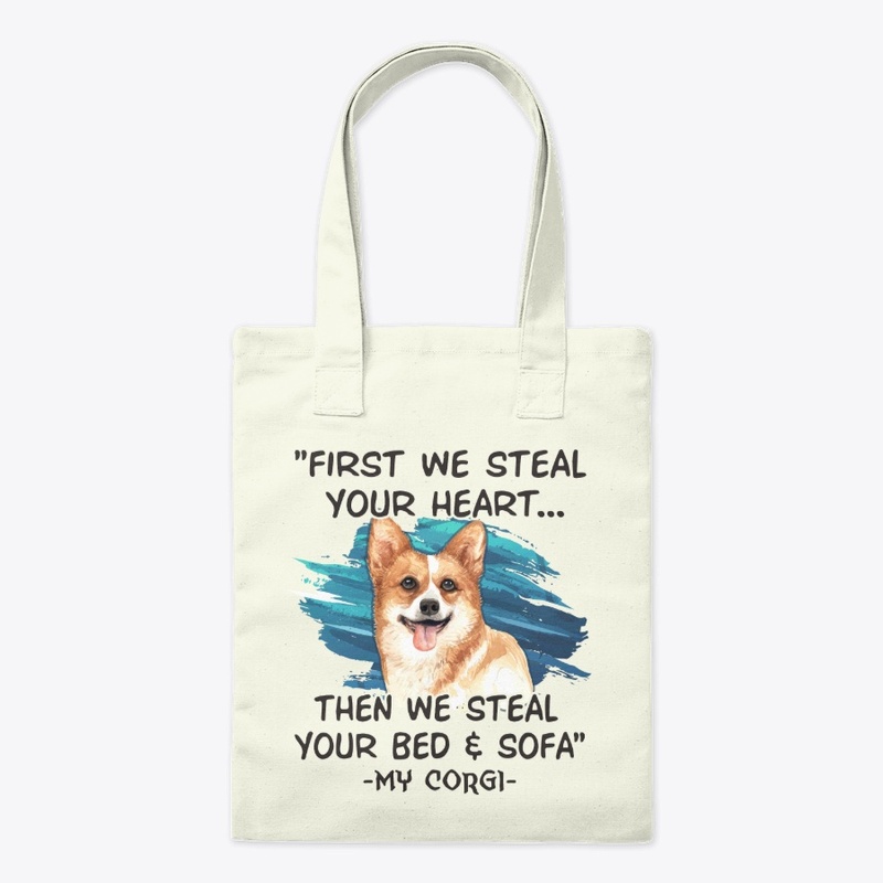 Funny Corgi Lover Gift First Steal Heart