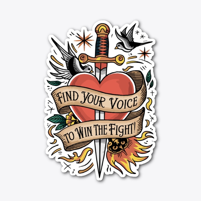 Tattoo Find Your Voice to Win the Fight