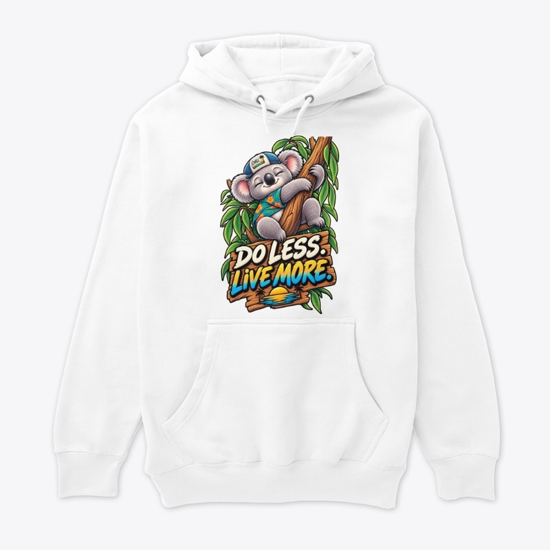 Do Less Live More Koala T-Shirt Design 