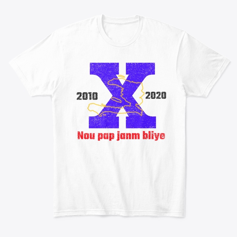 Nou pap janm bliye (blue/red)