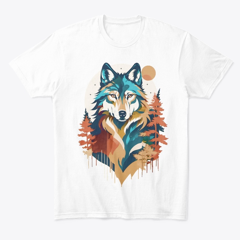 Wolf Shirt Wednesday - Pastel Fall Wolf