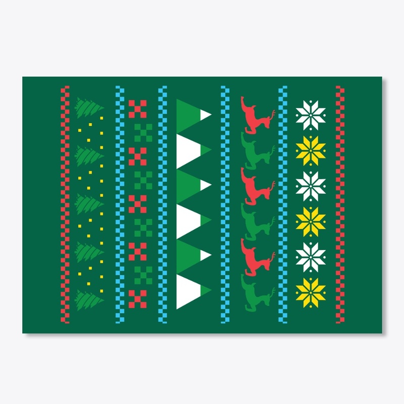 Reindeer Christmas Pattern Ugly Sweater