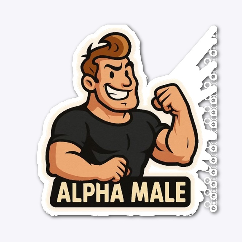 Alpha Male Wolf Power Sticker